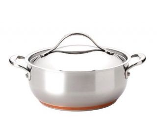 Anolon Nouvelle Stainless 4 qt Covered Chef Casserole   K298561