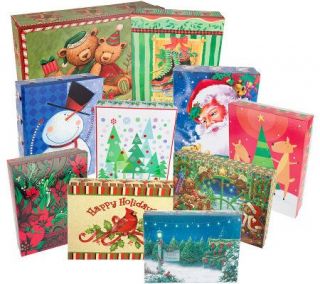 Set of 10 Christmas Apparel Size Gift Boxes —