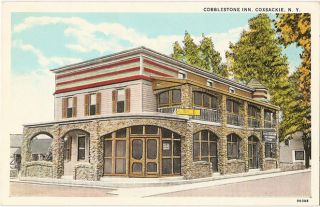 Coxsackie NY Cobblestone Inn Old Postcard View Greene County