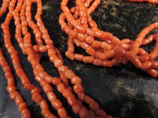 vintage antique coral bead necklace strands