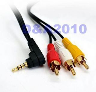  5mm 4 Pole Plug to 3 RCA Plug Male A V Composite Video Cable