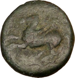 400 B.C. CORINTH, Pegasus /Trident . Authentic Ancient Greek Coin,ex