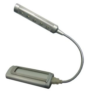  Wireless 5 LED Touch on USB Battery Operated Computer Book Li