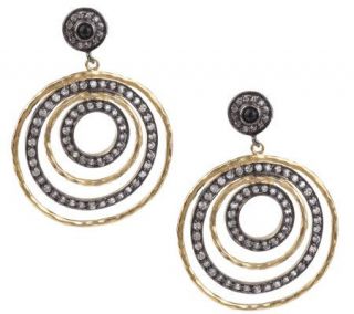 Rivka Friedman SwingingCircles Earrings with Simulated Diamond Accents 