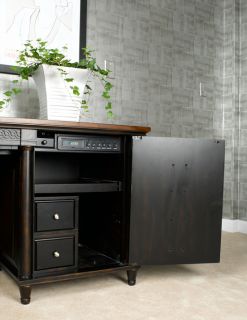 Black L Shape Liberty Home Office Return Desk Furniture