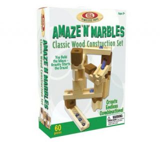 60 Piece Amaze N Marbles Classic Wood Construction Set —