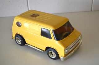 Cox Gas Powered Vintage 1970s Yellow Chevy Van with Gold Rims Muffler