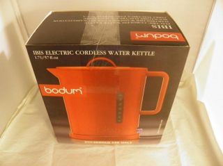bodum 5500 electric kettle ibis cordless red