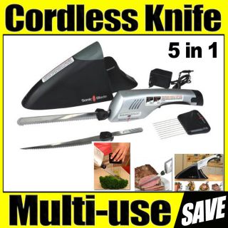 Sonic Blade Cordless Electric Knife 6 PC Set Deli Slicer Turn Store