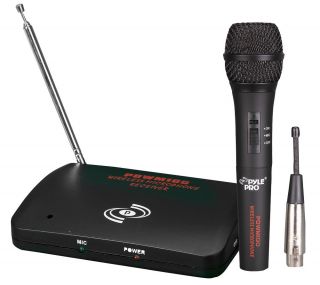Pyle DJ Wired Wireless Cordless Mic Microphone System Karaoke PDWM100