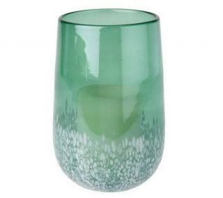 Home Reflections Flameless Savoy Speckled Glass Hurricane —