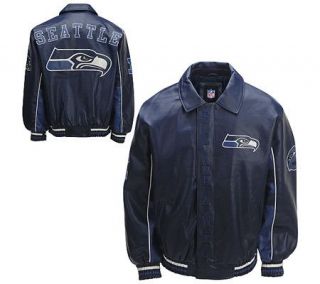 NFL Seattle Seahawks Faux Leather Jacket —
