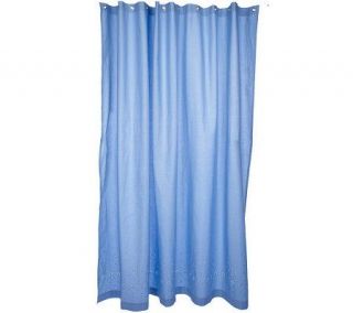 Isaac Mizrahi Live Cotton Percale Eyelet Border Shower Curtain