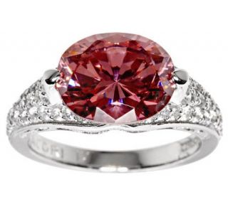 Tacori IV Diamonique Epiphany Simulated Pink Tourmaline Ring