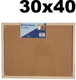 300x400 Cork Notice Board Pin Memo Wooden Framed Office Large 30x40