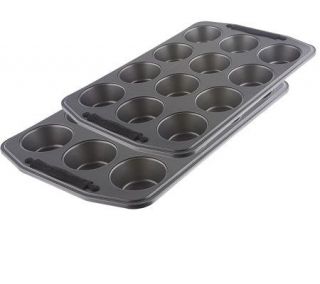 CooksEssentials Set of 2 12 Cup Muffin Pans —