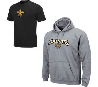 NFL New Orleans Saints Big & Tall Hood & T Shirt Combo —