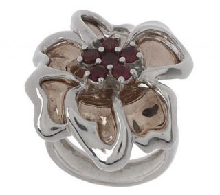 Carolyn Pollack Sterling and Copper Rodeo Romance Flower Ring