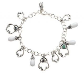 Carolyn Pollack Cascades Sterling Charm Bracelet —