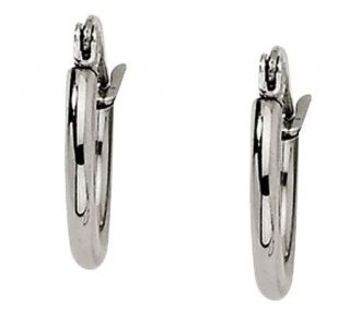 Steel by Design Stainless Steel 1/4 Hoop Earrings —