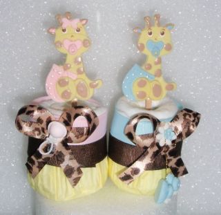  1 Giraffe Baby Diaper Cupcakes Shower Cake Favor Gift