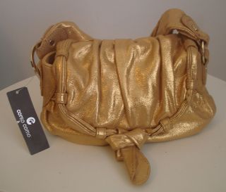 Corso Como Sonata $188 Sparkle Genuine Leather Gold Womens Handbag