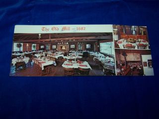 Vintage The Old Mill Restaurant Concordville PA Postcard