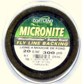 Cortland White Micronite Super Braid New Fly Line Backing 20 lb Test