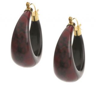 Joan Rivers Python Printed Hoop Earrings —