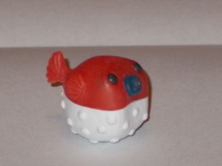 Gomu Series 1 Eraserland Red Gel Puffer Fish G335 Ocean Eraser
