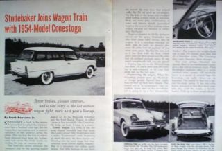 1954 Studebaker Conestoga Station Wagon Article w Specs Photos Ad