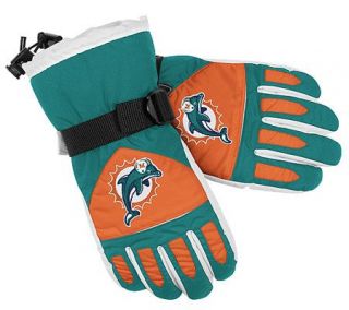 NFL Miami Dolphins Nylon Padded Winter Gloves —
