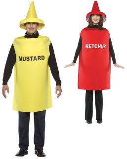 mustard and ketchup halloween couples costume mascot