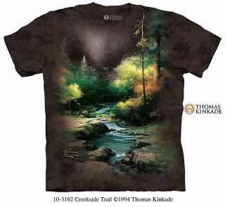 Creekside Trail Adult T Shirt by The Mountain Thomas Kinkade
