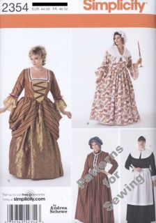 Pattern Sewing Simplicity Woman Elizabethan Costume Sz Plus 18 24WNEW