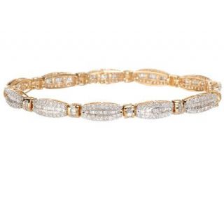 Affinity Diamond 2.60 ct tw Baguette 6 3/4 Bracelet, 14K   J274472