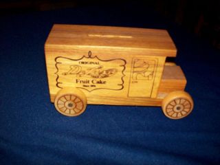   Street Bakery Fruit Cake Wood Delivery Truck Bank Corsicana Texas