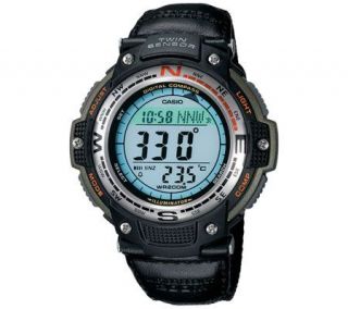 Casio Mens Digital Compass Twin Sensor Nylon Band Watch   J106979