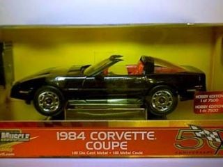  18 Scale Special Edition Black 1984 Corvette with Accessories