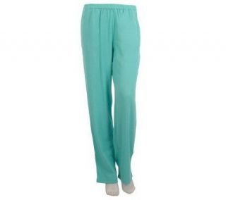 Linea by Louis DellOlio Pull on Pebble Crepe Pants   A215175