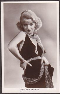 Y3696 Constance Bennett Real photo Vintage movie star postcard #652A