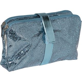 Jane Marvel Double Cosmetic Bag Glitter Teal