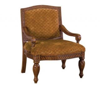 Nottingham Antiqued Oak Finish Accent Chair —