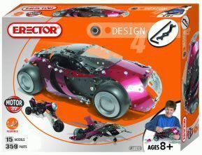  Design 4 Futuristic Car Set New Construction Toy Meccano