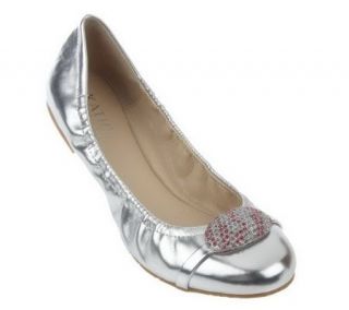 KathyVanZeeland Ballet Flats with Jeweled Ornament   A214579