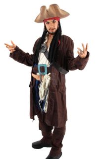  of The Caribbean Jack Sparrow Tricorn Costume Hat Adult New