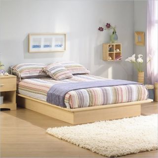 South Shore Copley Light Maple Wood Platform Bed 3 PC Bedroom Set