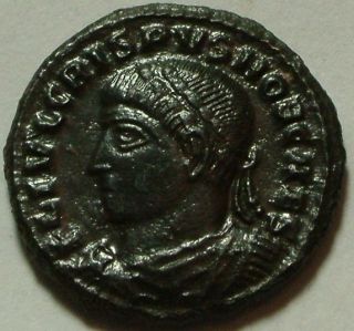 Crispus as caesar Rare original ancient Roman coin Wreath superb