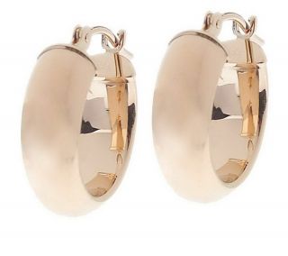 EternaGold Polished Huggie Hoop Earrings 14K Gold —