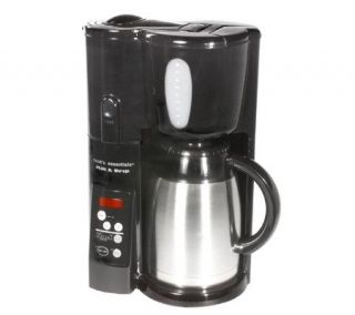 CooksEssentials 10 Cup Mill & Drip Coffee Maker w/ Thermal Carafe 